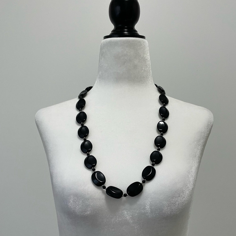 Black Beaded Necklace
